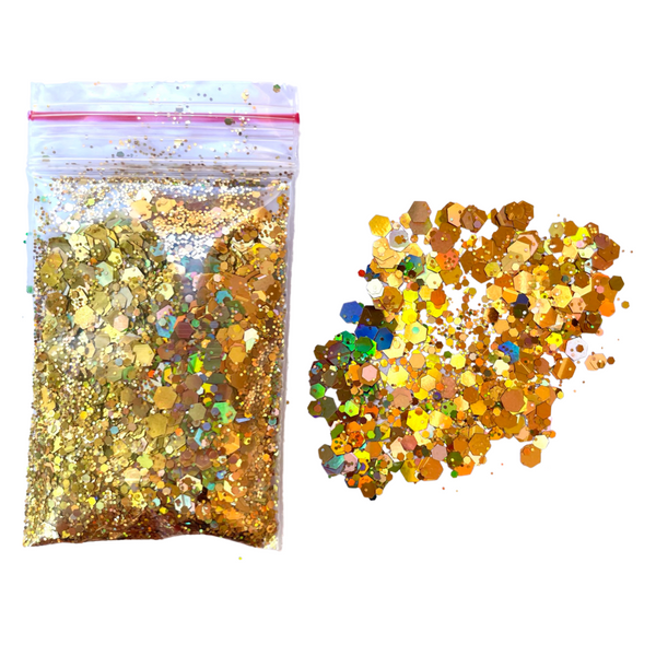 3/4/5/10g Shiny Gold Leaf Flakes Sequins Glitters Confetti for